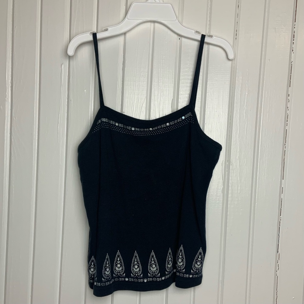 AEROPOSTALE Navy Boho Tank Top Large